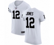 Men's Oakland Raiders #12 Zay Jones White Vapor Untouchable Elite Player Football Jersey