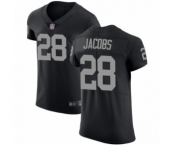 Men's Oakland Raiders #28 Josh Jacobs Black Team Color Vapor Untouchable Elite Player Football Jersey