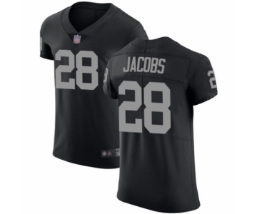 Men's Oakland Raiders #28 Josh Jacobs Black Team Color Vapor Untouchable Elite Player Football Jersey