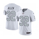 Men's Oakland Raiders #32 Marcus Allen Elite White Rush Vapor Untouchable Football Jersey