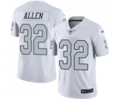 Men's Oakland Raiders #32 Marcus Allen Elite White Rush Vapor Untouchable Football Jersey