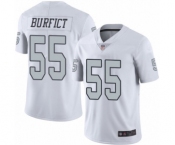 Men's Oakland Raiders #55 Vontaze Burfict Elite White Rush Vapor Untouchable Football Jersey