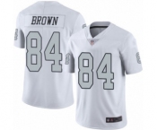 Men's Oakland Raiders #84 Antonio Brown Elite White Rush Vapor Untouchable Football Jersey