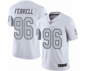 Men's Oakland Raiders #96 Clelin Ferrell Elite White Rush Vapor Untouchable Football Jersey