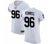 Men's Oakland Raiders #96 Clelin Ferrell White Vapor Untouchable Elite Player Football Jersey