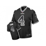 Nike Oakland Raiders #4 Derek Carr Black Men's Stitched NFL Elite Drift Fashion Jersey