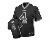 Nike Oakland Raiders #4 Derek Carr Black Men's Stitched NFL Elite Drift Fashion Jersey