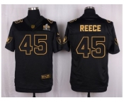 Nike Oakland Raiders #45 Marcel Reece Black Pro Line Gold Collection Jersey[Elite]