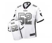 Nike Oakland Raiders #52 Khalil Mack White Men's Stitched NFL Elite Drift Fashion Jersey