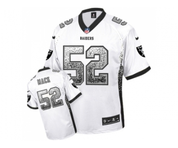 Nike Oakland Raiders #52 Khalil Mack White Men's Stitched NFL Elite Drift Fashion Jersey