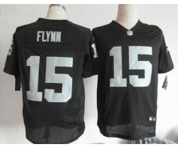 nike nfl jerseys oakland raider #15 matt flynn black [Elite]