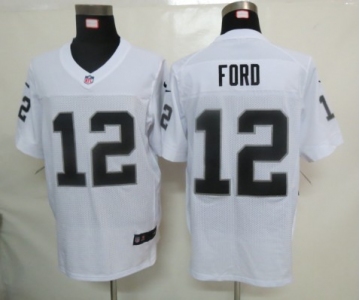 nike nfl jerseys oakland raiders #12 jacoby ford white[elite]