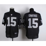 nike nfl jerseys oakland raiders #15 crabtree black[Elite]