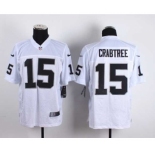 nike nfl jerseys oakland raiders #15 crabtree white[Elite]