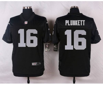 nike nfl jerseys oakland raiders #16 plunkett black[Elite]