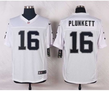 nike nfl jerseys oakland raiders #16 plunkett white[Elite]