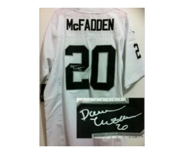 nike nfl jerseys oakland raiders #20 darren mcFadden white[Elite signature]