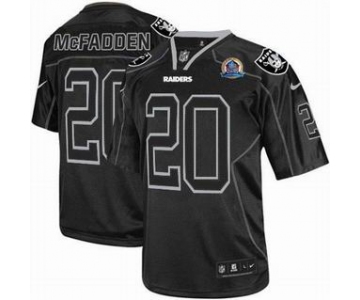 nike nfl jerseys oakland raiders #20 darren mcfadden black[Elite lights out 50th Patch]