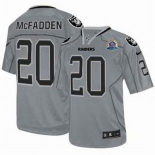 nike nfl jerseys oakland raiders #20 darren mcfadden grey[Elite lights out 50th Patch]