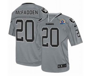 nike nfl jerseys oakland raiders #20 darren mcfadden grey[Elite lights out 50th Patch]