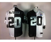 nike nfl jerseys oakland raiders #20 darren mcfadden white-black[Elite split 50th Patch]