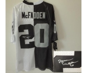 nike nfl jerseys oakland raiders #20 darren mcfadden white-black[Elite split signature]