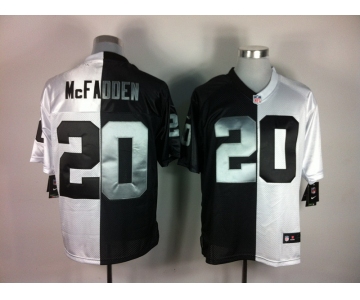 nike nfl jerseys oakland raiders #20 darren mcfadden white-black[Elite split]