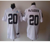 nike nfl jerseys oakland raiders #20 darren mcfadden white[Elite 50th Patch]