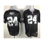 nike nfl jerseys oakland raiders #24 michael huff black[elite]