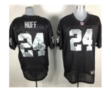 nike nfl jerseys oakland raiders #24 michael huff black[elite]