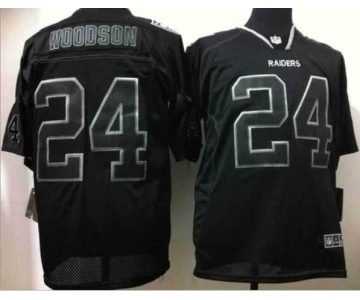 nike nfl jerseys oakland raiders #24 woodson black[Elite lights out][woodson]