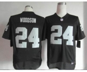 nike nfl jerseys oakland raiders #24 woodson black[Elite]