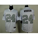 nike nfl jerseys oakland raiders #24 woodson white[Elite grey number]