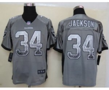 nike nfl jerseys oakland raiders #34 bo jackson grey[Elite drift fashion]