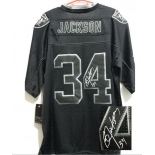 nike nfl jerseys oakland raiders #34 jackson black[Elite lights out signature]