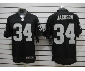 nike nfl jerseys oakland raiders #34 jackson black[Elite]