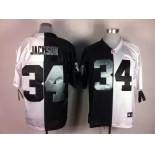 nike nfl jerseys oakland raiders #34 jackson white-black[Elite split]