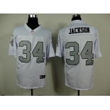 nike nfl jerseys oakland raiders #34 jackson white[Elite grey number]