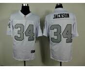 nike nfl jerseys oakland raiders #34 jackson white[Elite grey number]