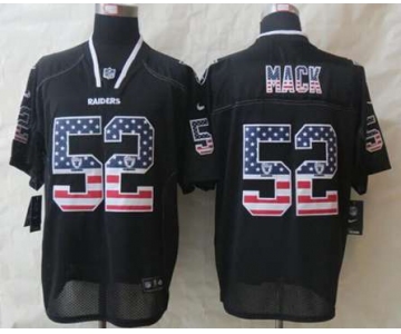 nike nfl jerseys oakland raiders #52 mack black[Elite USA flag fashion]