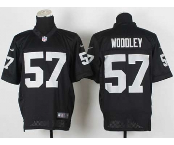 nike nfl jerseys oakland raiders #57 woddley black[Elite]