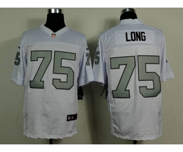 nike nfl jerseys oakland raiders #75 howie long white[Elite grey number] ]