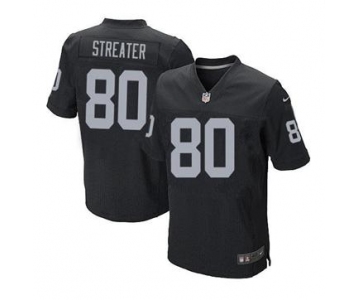 nike nfl jerseys oakland raiders #80 streater black[Elite]