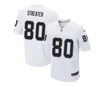 nike nfl jerseys oakland raiders #80 streater white[Elite]