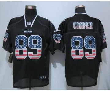 nike nfl jerseys oakland raiders #89 cooper black[Elite USA flag fashion][cooper]