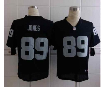 nike nfl jerseys oakland raiders #89 jones black[Elite]