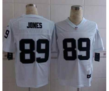 nike nfl jerseys oakland raiders #89 jones white[Elite]