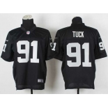 nike nfl jerseys oakland raiders #91 tuck black[Elite]