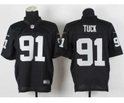 nike nfl jerseys oakland raiders #91 tuck black[Elite]