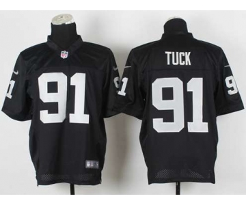 nike nfl jerseys oakland raiders #91 tuck black[Elite]